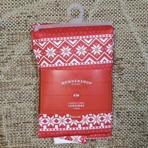Holiday leggings fleece lined
